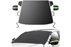 DMJN [2025 Upgraded Windshield Cover for Ice and Snow [Full Coverage Winter Protection]-Heavy Duty Car Snow Cover, Against Snow, Ice, Frost and Water, Suitable for Cars, SUVs, and Trucks-Medium