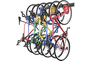 Oududianzi Bike Storage Rack, Wall Bike Rack, Bike Rack Garage, Holds 6 Bicycles, Up to 500lbs, Heavy Duty Bike Hangers for Garage, Bike Hooks for Garage, Solid Steel Bicycle Storage, Bike Wall Mount