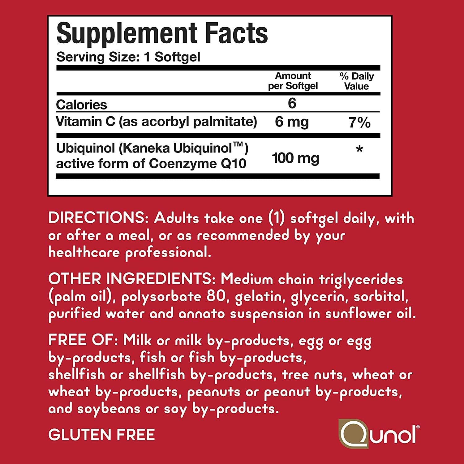 Qunol Mega Ubiquinol CoQ10 100mg, Superior Absorption, Patented Water and Fat Soluble Natural Supplement Form of Coenzyme Q10, Antioxidant for Heart Health, 120 Count (Pack of 1) Softgels: Health & Personal Care