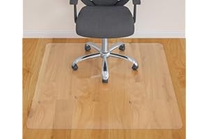 HOMEK Office Chair Mat for Hardwood Floor- 48" x 48" Clear Desk Computer Chair Mat for Hard Wood/Tile Floors, Easy Glide Plastic Mat for Under Office Chairs on Hardwood for Work & Home