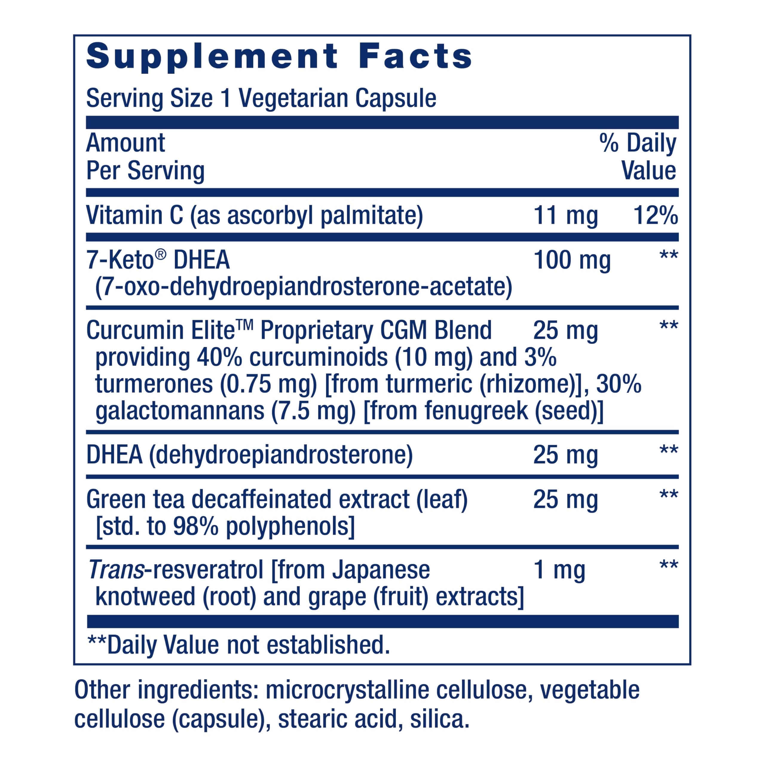 Life Extension DHEA and 7-Keto DHEA Complete Vegetarian Capsules to Maximize Support of a Healthy Body Weight & Mood, Lean Muscle Mass, Libido & More, Non-GMO, Gluten-Free, 60 Count