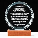 YWHL Retirement Gifts for Men Women 2025 Happy Retirement Gifts Decorations Crystal Keepsake Plaque Farewell Gift Best Retired Gift Idea for Coworker Boss Teacher Friends Doctor Nurse Police