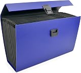 Rapesco 1553 19-Part Expanding Box File A4+ Blue with Lid Lock view 9