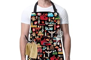Canadia Souvenirs Gifts Cooking Apron for Women Men Canadian Gifts Kitchen Apron Funny Aprons Travel Trip Souvenirs Gift