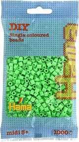 Hama 207-47 Beads Pastel Green 1000 Midi Beads Multi Color