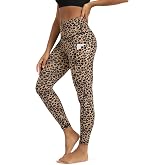 ODODOS Women's High Waisted Yoga Leggings with Pockets, Tummy Control Non See Through Workout Athletic Running Yoga Pants