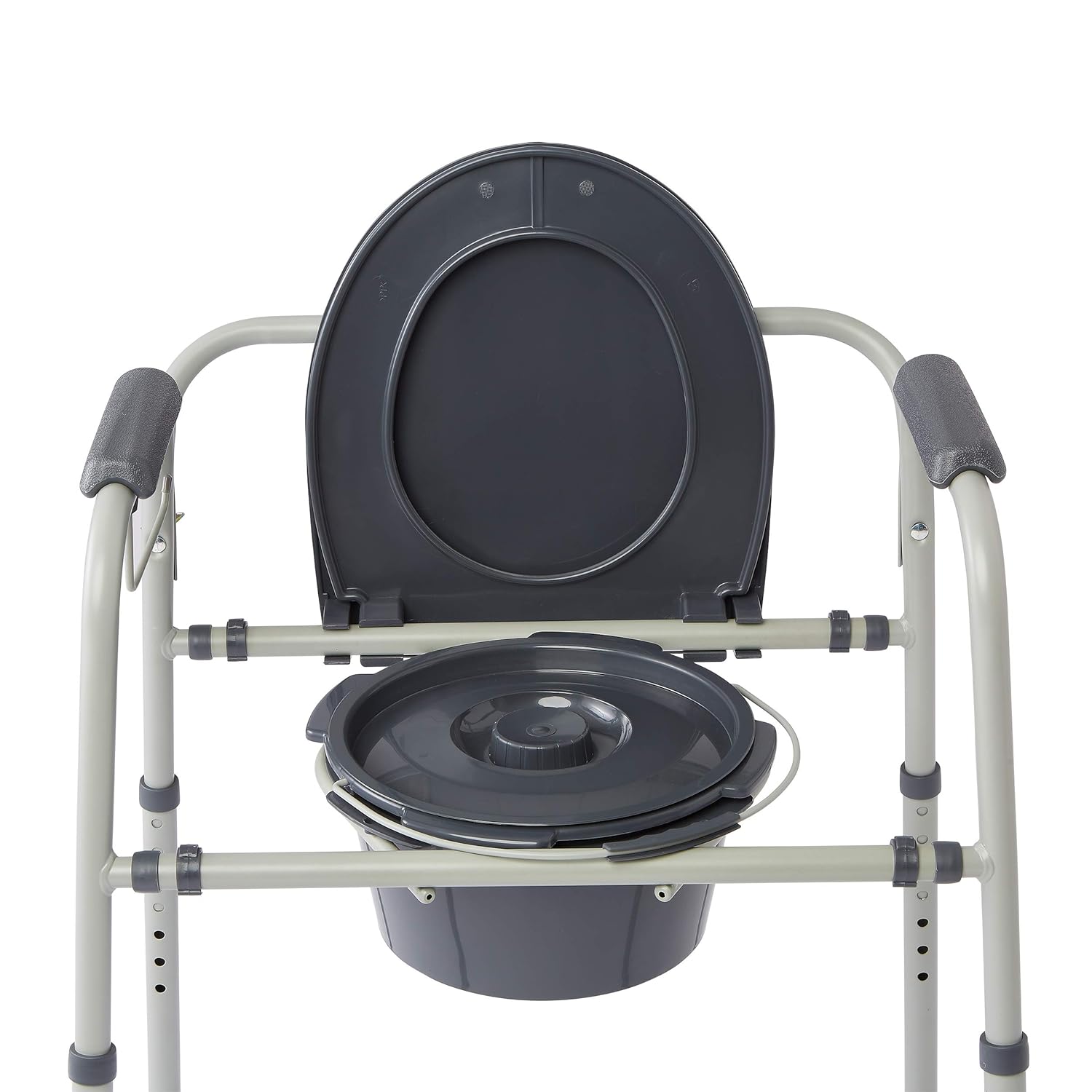 Medline Steel 3in1 Bedside Commode, Portable Toilet with Microban eBay