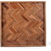 Large Multipurpose Ottoman Tray Made of Acacia Wood Used as Table top for Serving Food - 22x22x2.5 Inches