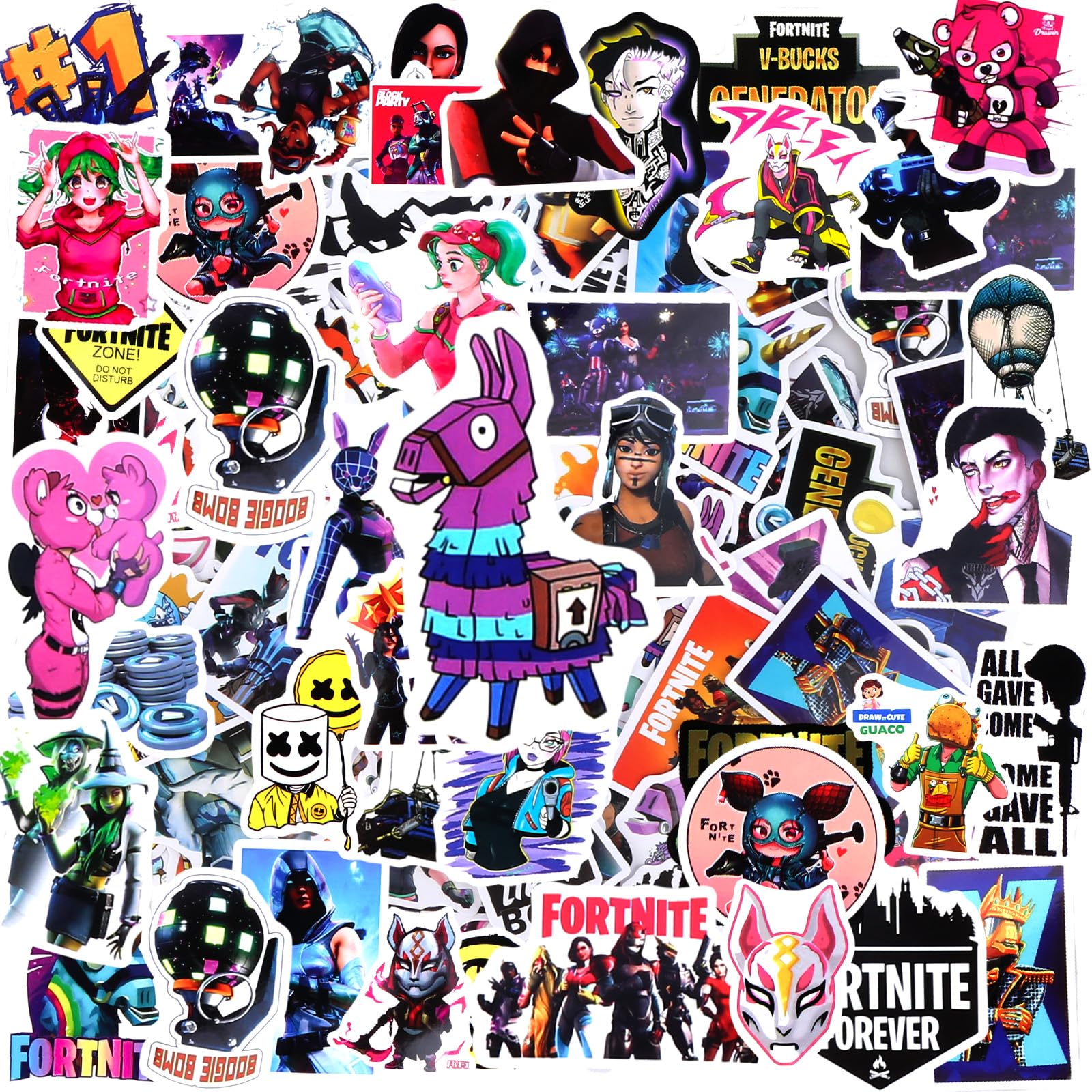 100PCS Cartoon Stickers Gaming Stickers for Kids, Game Theme Anime Stickers, Vinyl Waterproof Anime Decals Cool Trendy Decals for Guitar Laptop Water Bottles Scrapbook Skateboard — image 1