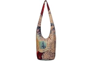 COTON POSE Women Shoulder Handbags Fashion canvas Hippie Crossbody Bags Bohemian Animal Prints Hobo Bags