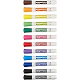 AmazonBasics Low-Odor Dry Erase Markers - Chisel Tip - 12 Pack (Assorted Colors)