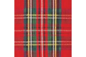 BOSTON INTERNATIONAL IHR Ideal Home Range Party Napkins Disposable 3-Ply Paper Lunch Napkin Pack, 6.5" x 6.5", Classic Check Plaid, 20-Count