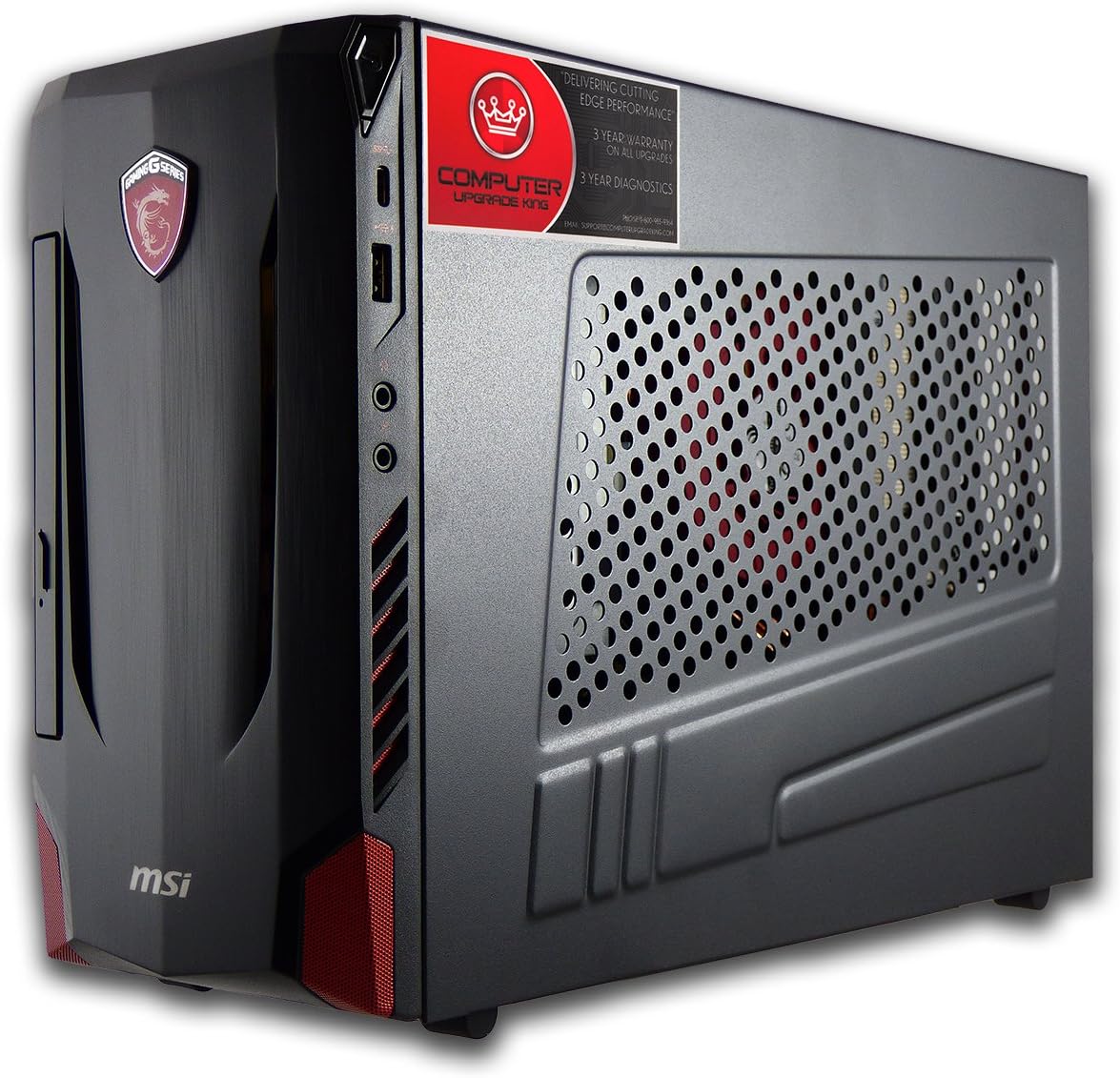 CUK MSI Nightblade MI2 VR Ready Gaming PC (Intel i7-6700K Quad Core, 32GB RAM, 1TB SSD + 2 x 4TB SSHD, AMD Polaris RX 480 8GB, Windows 10) Powerful Small Desktop Computer with Mystic Light for Gamers