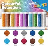 SOL 10pk Kids Glitter Tubes 10 Colours Fine Glitter Shaker Pots view 4