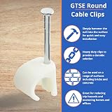 GTSE Cable Clips 7-10 mm White Box of 100 Skirting Wire Nail Clips view 2