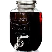 Cold Brew Coffee Maker - Iced Coffee Maker, Brewer System - Glass Pitcher, Stainless Steel Spout, Removable Filter (1…