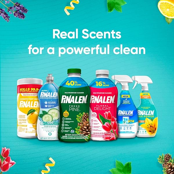 PINALEN MAX ALL PURPOSE HOUSEHOLD CLEANING FLORAL SCENT + BONUS PACK – (33.8 OZ) (2024)