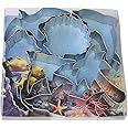 R&M International Seven Seas Ocean Cookie Cutters, Seagull, Angel Fish, Palm Tree, Seashell, Seahorse, Dolphin, Shark, 7-Piece Set