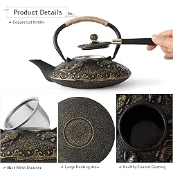 Ufine Koi Fish Cast Iron Teapot Set Stove Top Tea