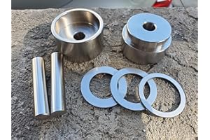 USAReplacementparts Coin Ring Puncher & Spacer Set | Punch Hole Coin Jewelry Making Tool | 4 Punches Coin Ring Making Tool | Self Centering Coin Ring Punches Set | Coin Ring Center Punch 7/16inch