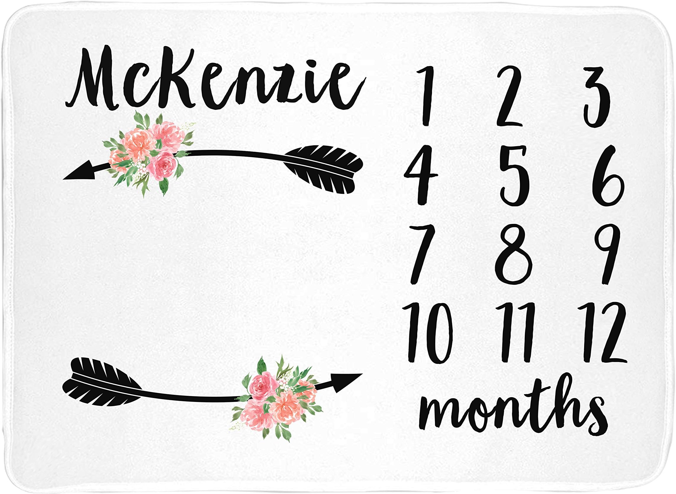 Milestone Blanket - Personalized Months Blanket - Growth Blanket For Boy - Baby Blanket for Boy - Months Weeks Personalized - Baby Name 30"x40" Blanket