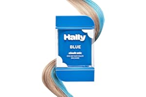 Hally Hair Temporary Hair Color, Shade Stix (Blue) - Hair Makeup Accessories for Kids, Teens & Adults - 12 ml Washable Hair Chalk & Dye for Festivals, Sporting Events & Parties
