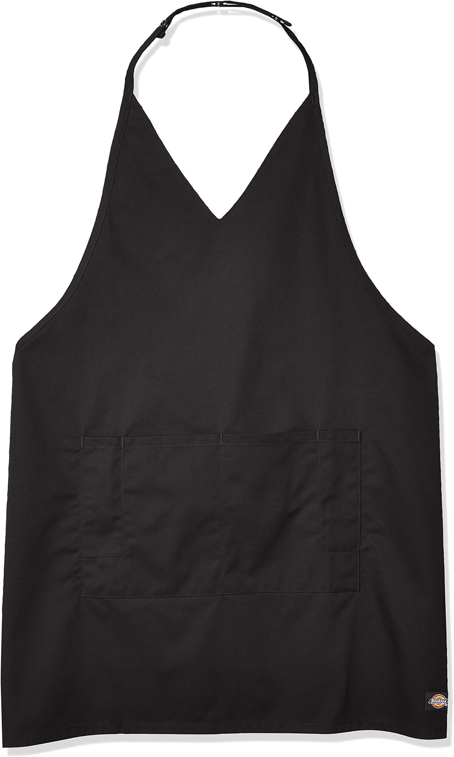 Dickies Chef Men's Unisex Tuxedo Style Bib Apron with V-Neck and Snap Closure