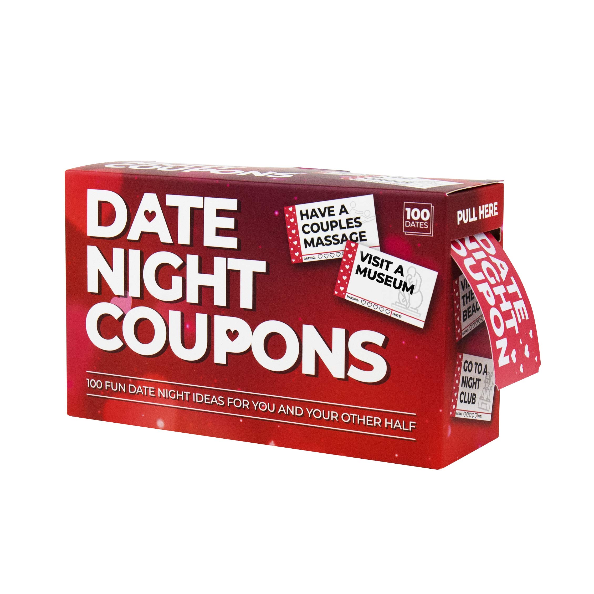 Gift Republic 100 Date Night Coupons Cards game Red 15 x 9 x 5 cm,packaging may vary