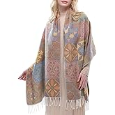 RIIQIICHY Reversible Pashmina Scarf for Women Jacquard Shawl Wrap Scarves