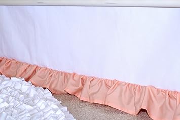 coral ruffle crib skirt