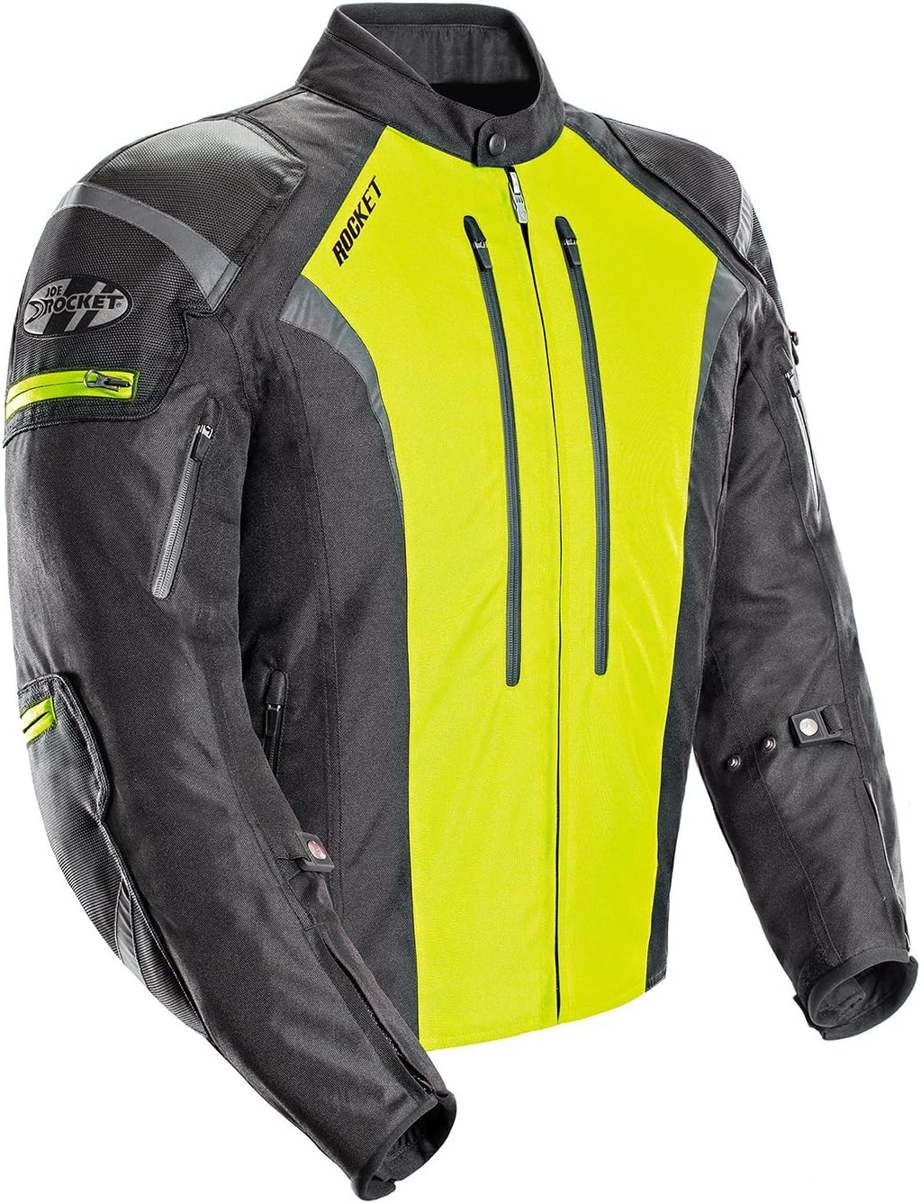 Joe Rocket Atomic Men's 5.0 Textile Motorcycle Jacket (Hi-Viz, Small)