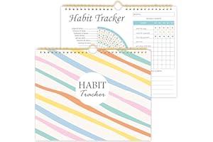 ORIENTAL BEAUTY PEARL Habit Tracker Journal - Habit Tracker Calendar with Spiral Binding–Undated Weekly and Monthly Habit Tracker to Boost Productivity with Habits Goals, 12Months, 8.5"x11”