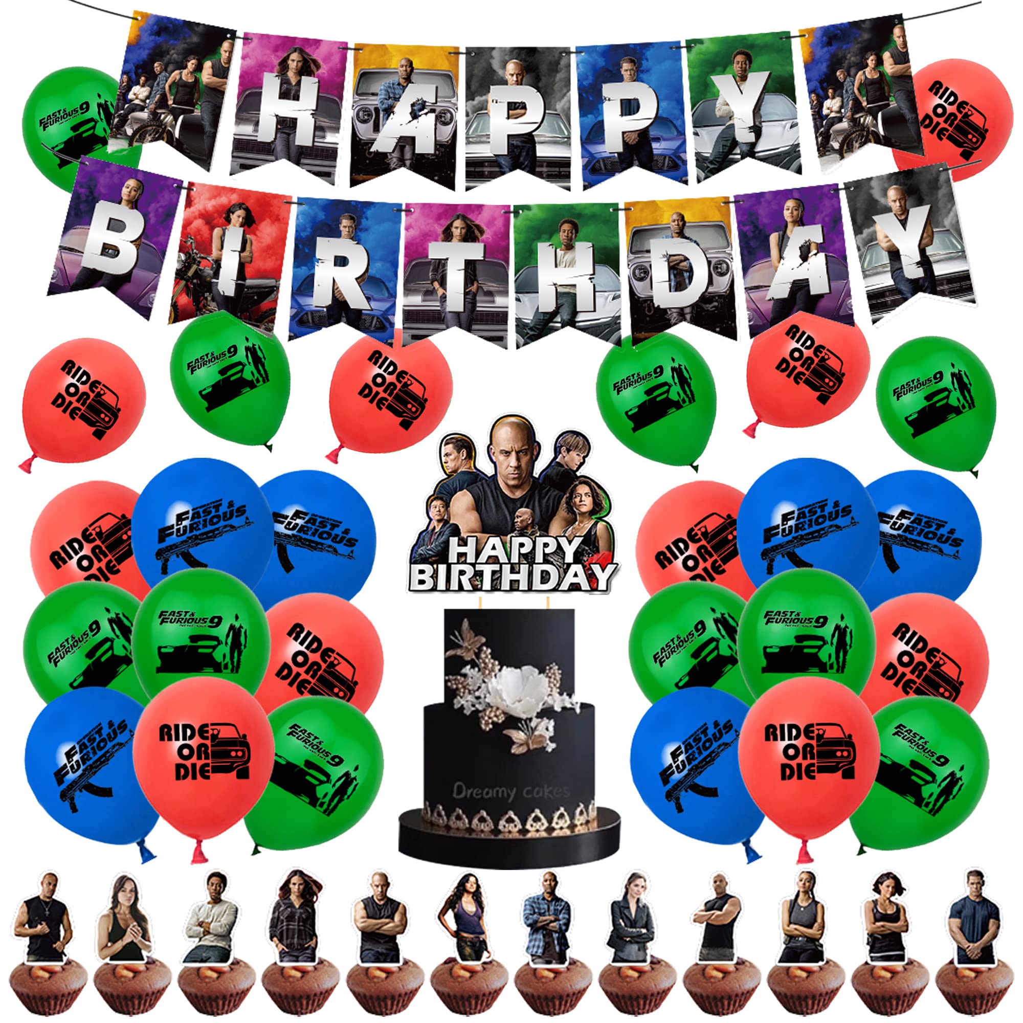 Party Supplies Cake Topper Birthday Decorations Balloons Birthday Banner Party Decorations