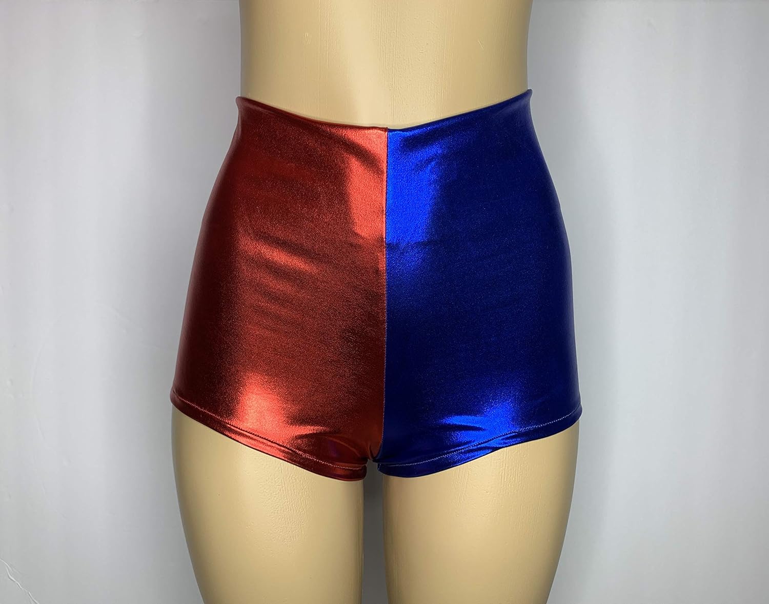 red high waisted spandex shorts