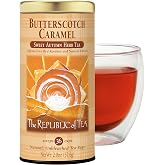 The Republic of Tea Butterscotch Caramel Herbal Tea, 36 Count | Caffeine free. Full-bodied rooibos with notes of butterscotch caramel. Enjoy hot or as a tea latte.