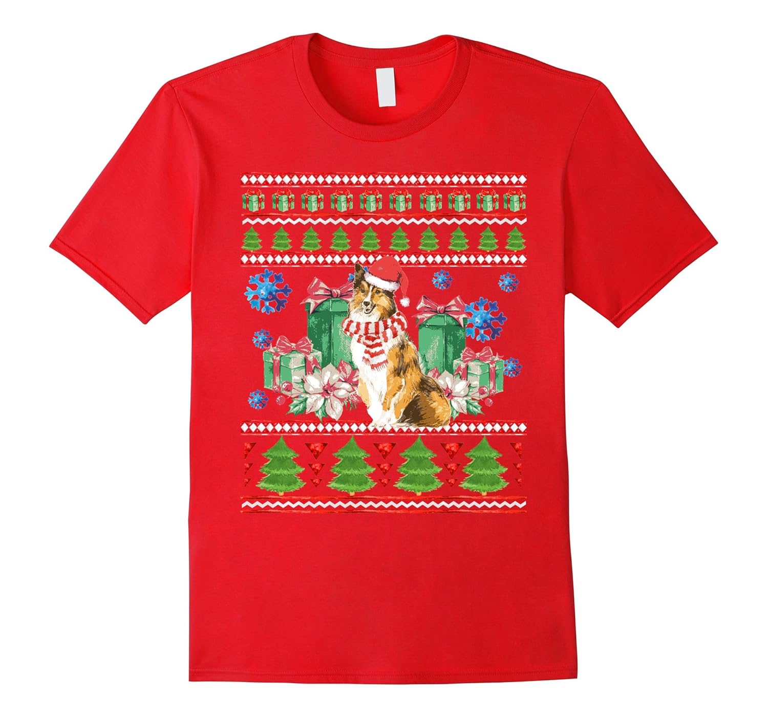 Funny Shetland Sheepdog Christmas Dog T-Shirt Sheltie Gift-ANZ