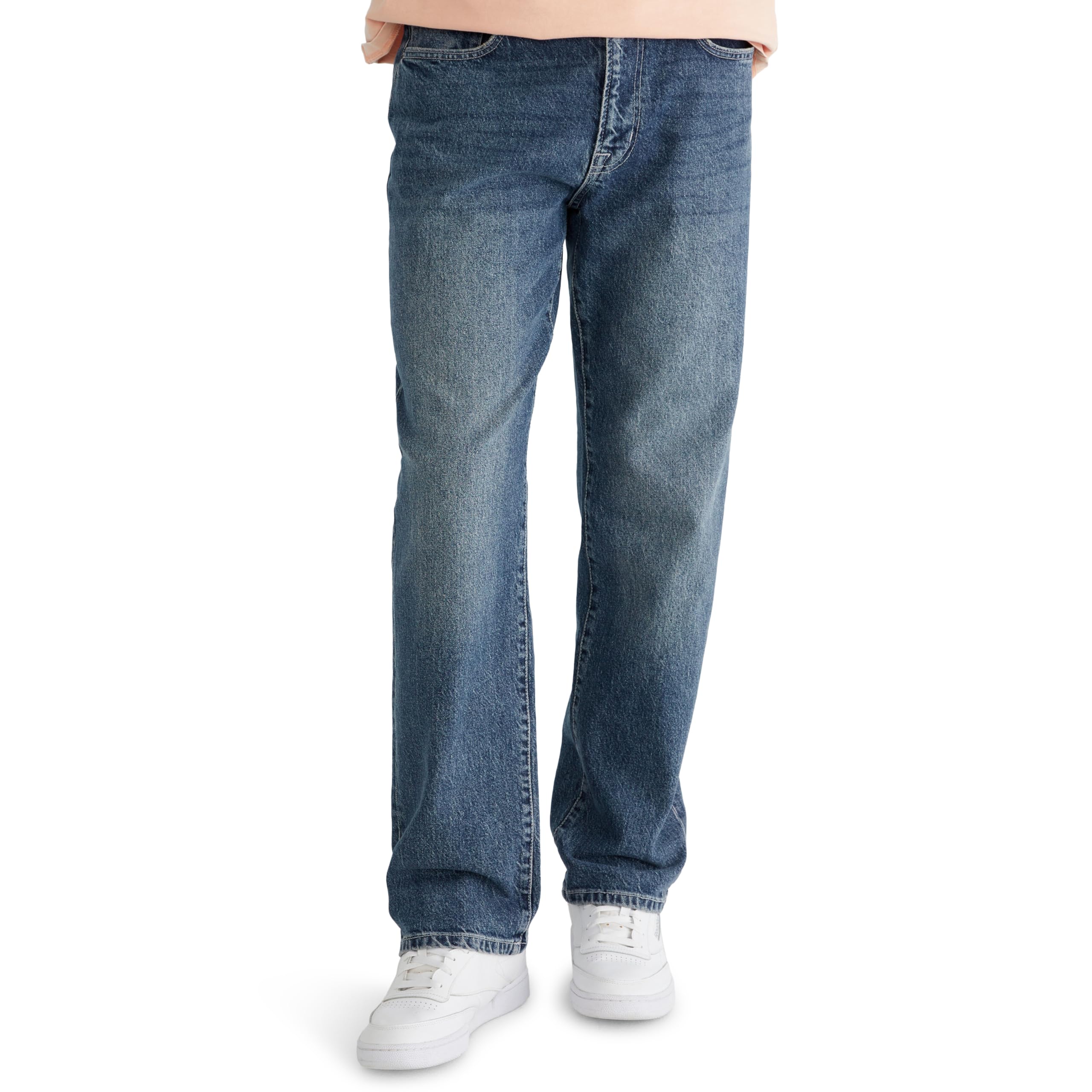 Relaxed Straight Jean, Medium WASH, 33 34
