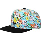 Bioworld Pokemon Characters AOP Youth Light Blue Snapback Cap