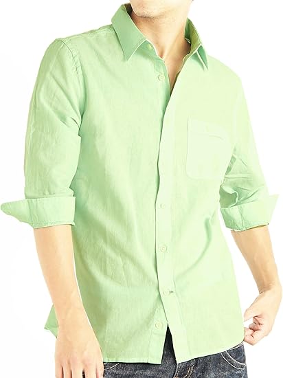 Amazon ファストカラーズ Fastcolors 綿麻 メンズ 七分袖 リネン コットン シャツ シャツ 通販