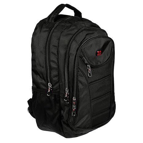 Christian Wippermann Buissnes Comfort Laptop bis 15,4 Zoll Schul Rucksack in Schwarz Grösse XL