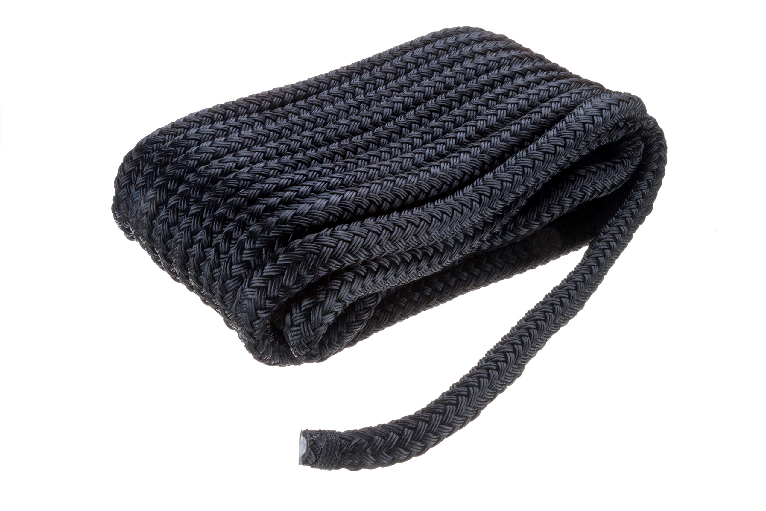 SEACHOICE Double-Braid Nylon Dock Line 5/8" x 35' 40421 Black Image