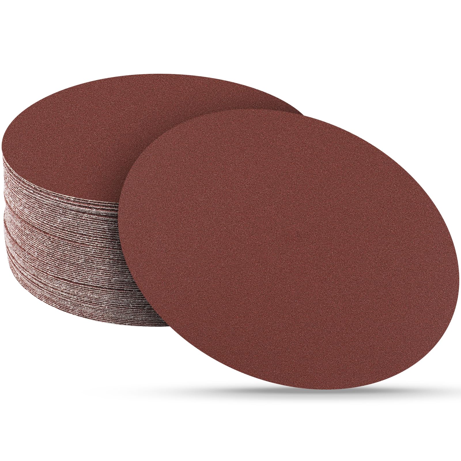 Sruhrak 30 Pcs 180mm Sanding Discs 180 Grit, 7 In Round Sandpaper Hook and Loop Sanding Pads for Drywall Sander