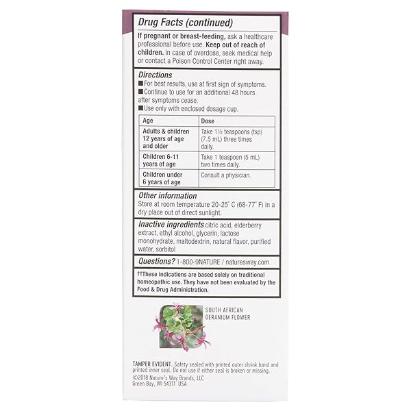 NATURES WAY, UMCKA ELDERBERRY SYRUP, 4 FL OZ