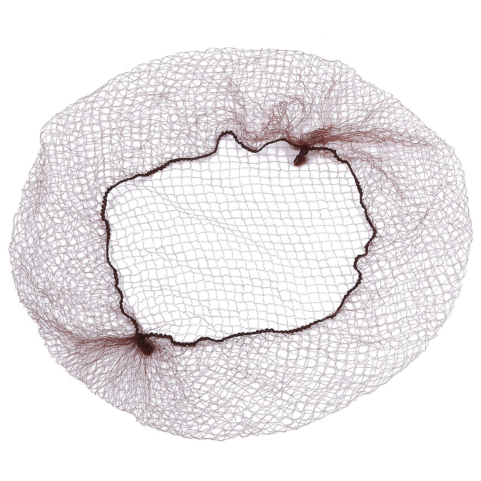 Shappy 200 Pack Hair Nets Invisible Elastic Edge Mesh, Lightweight, Regular 20 Inches Size with 1/4 Inches Opening, Brown Nylon Invisible Hairnet