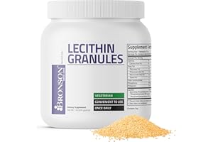 BRONSON VITAMINS Bronson Lecithin Granules (Powder) 7500 MG, 1 Lbs (454 Grams, or 16 Ounces)