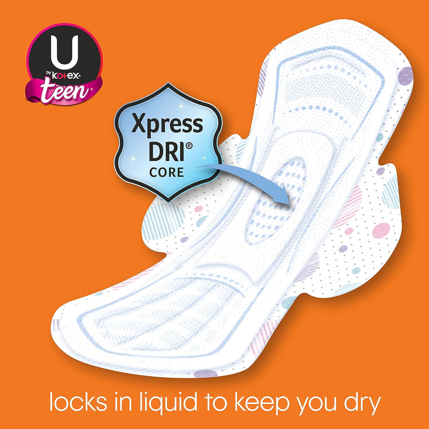 U by Kotex Ultra Thin Teen Feminine Pads with Wings, Overnight Protection, Unscented, 48 Count (4 Packs of 12) (Packaging May Vary): Health & Personal Care