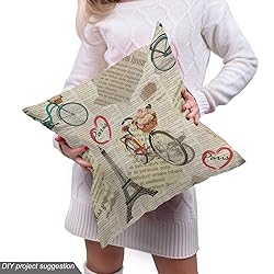 Ambesonne Romantic Fabric by The Yard, Newspaper