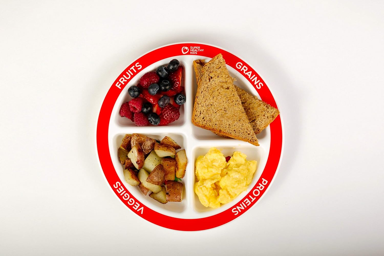  | Health Beet Portion Plate Choose MyPlate for Kids, Toddlers - Kids Plates with Dividers and Nutrition Portions - English Language (Single Plate): Dinner Plates