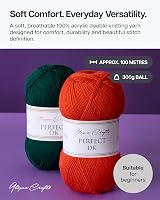 Utopia Crafts DK Double Knitting Yarn 5 x 100g Baby Blue 100% Acrylic view 4
