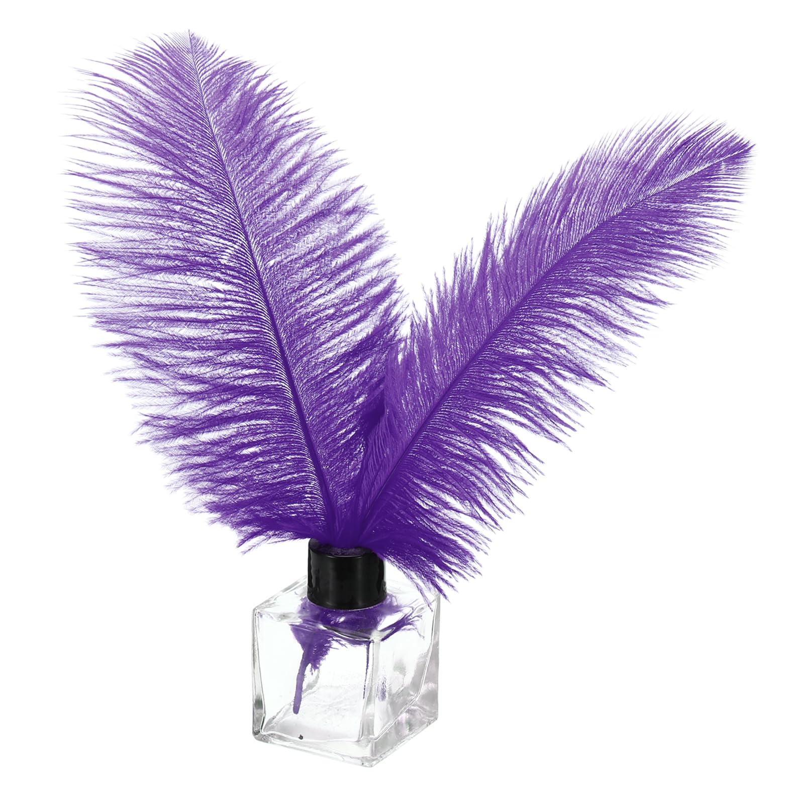 PATIKIL 30 Pcs Natural Ostrich Feathers Bulk 8-10 Inch/ 20-25 cm Large Ostrich Feathers for Crafts Home Decoration Wedding Party Vase Decor (Purple)